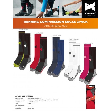 XTREME RUNNING/COMPRESSIE KNIEKOUSEN 2-PACK