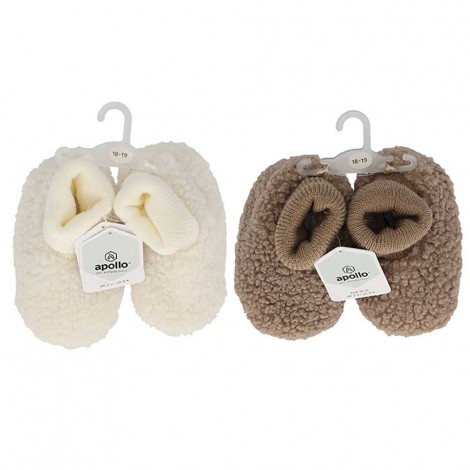 Baby home booties gebreid