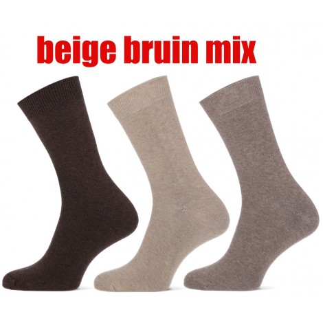 Teckel dames sokken in uni kleurenmix