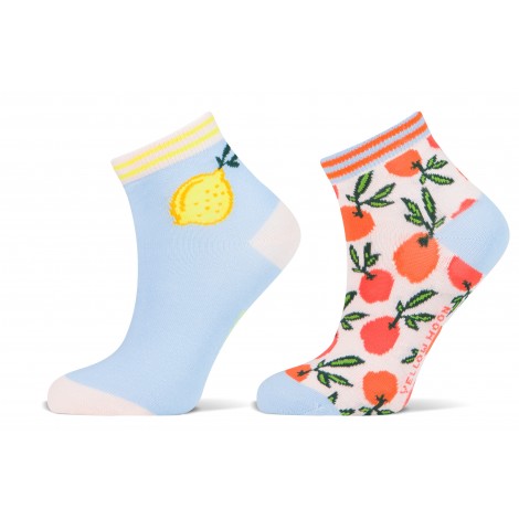 Yellow Moon kinder shortsok 2-pack met fruit printen