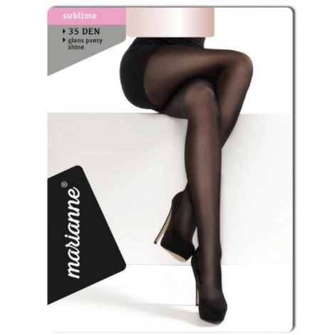 Marianne glans panty 35 denier met lycra nu ook in XXXL en XXXXL !! 