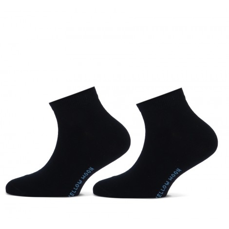 Yellow Moon 2-pack sneaker sokjes in diverse uni kleuren