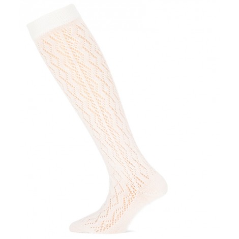 Yellow Moon kniekous met ajour(gaatjes) patroon