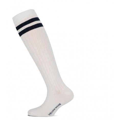 Yellow Moon rib kniekous met strepen in de boord