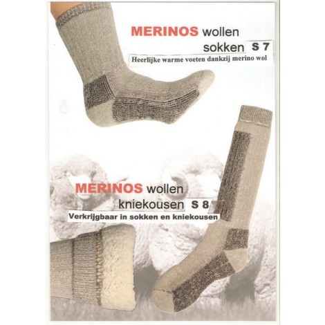 Merino wollen wandel-,ski- en werksokken. Nooit meer koude voeten!! (dit is de dikke uitvoering)
