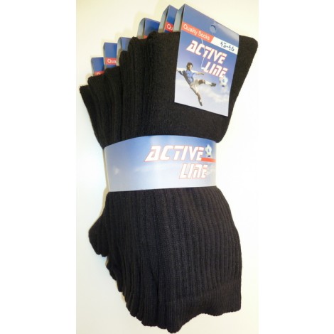 Erribo Active Line Sportsokken zwart per 6 paar