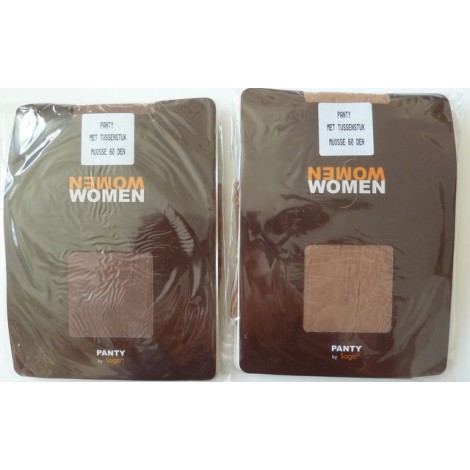 60 denier panty in grote maten met tussenstuk zonder lycra!