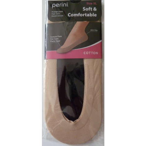 Perini kousenvoetje van katoen met siliconen hakje