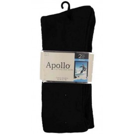 Warme kniekousen van badstof katoen in uni kleuren per 2 paar in een bundel. 