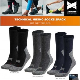 Technische hiking sokken met een losse boord per bundel van 2 paar 