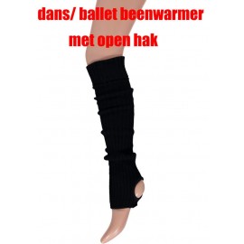 Beenwarmers in uni kleuren met gat in de hak