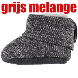 Warme gevoerde babysloffen in melange kleuren