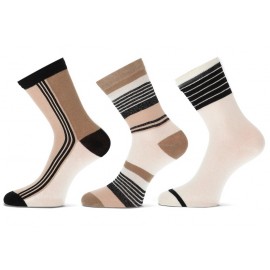 Teckel Stripes Lurex dames sokken per bundel 
