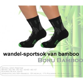 Boru Bamboo sport- wandelsok met een korte boord