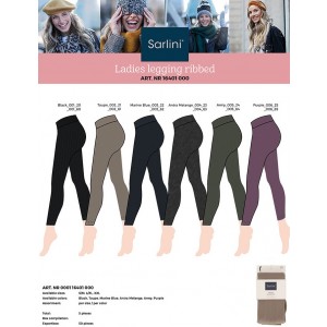 Sarlini seamless dames legging met rib patroon 