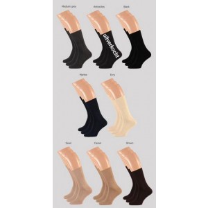 Apollo dunne sokken zonder elastiek, met soepele boord, tegen bloedvat vernauwing van modal/katoen.