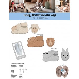 Superleuke gevoerde babysloffen met een dierenkop op de slof