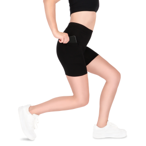 Marianne seamless short legging, fietsbroekje voor dames van viscose met handig zakje aan de zijkant
