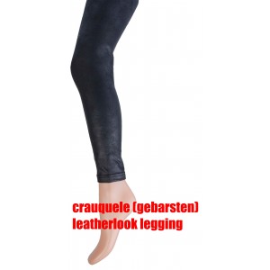 Marianne crauquele leather look legging met een mooie matte glans