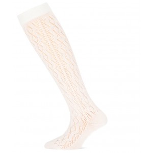 Yellow Moon kniekous met ajour(gaatjes) patroon